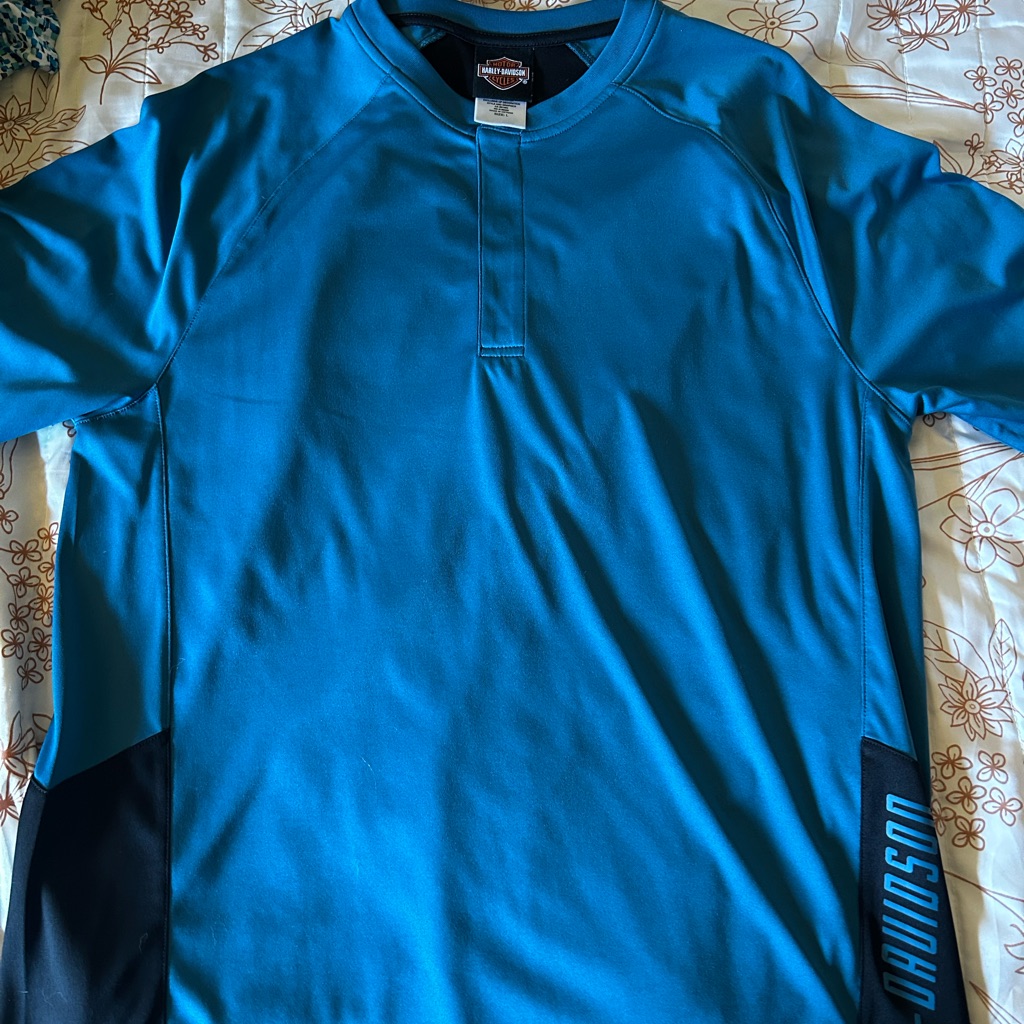Harley-Davidson Teal Long Sleeve Top